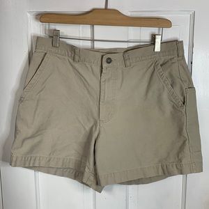 Patagonia Vintage Stand Up Khaki Organic Cotton Shorts Size 34